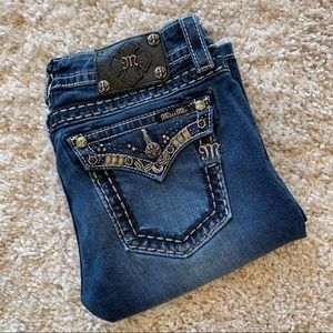Miss Me Boot Cut Beaded Crystal Embellished Jeans